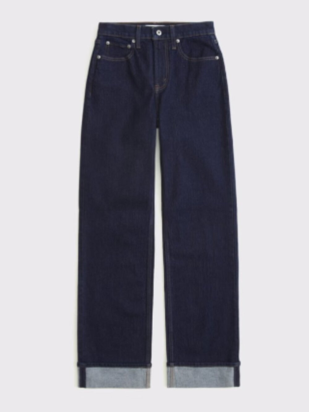 Abercrombie & Fitch High Rise 90s Relaxed Cuffed Hem Jean - 32 Short